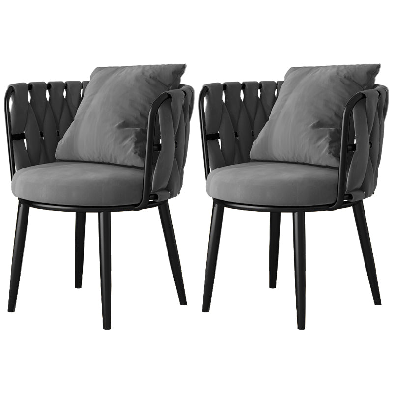 Cushion Back Lounge Chair Basic Four Leg Vanity Chair for Living Room