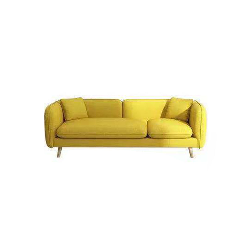 Contemporary Slipcovered Living Room Square Arm Cushions Seating
