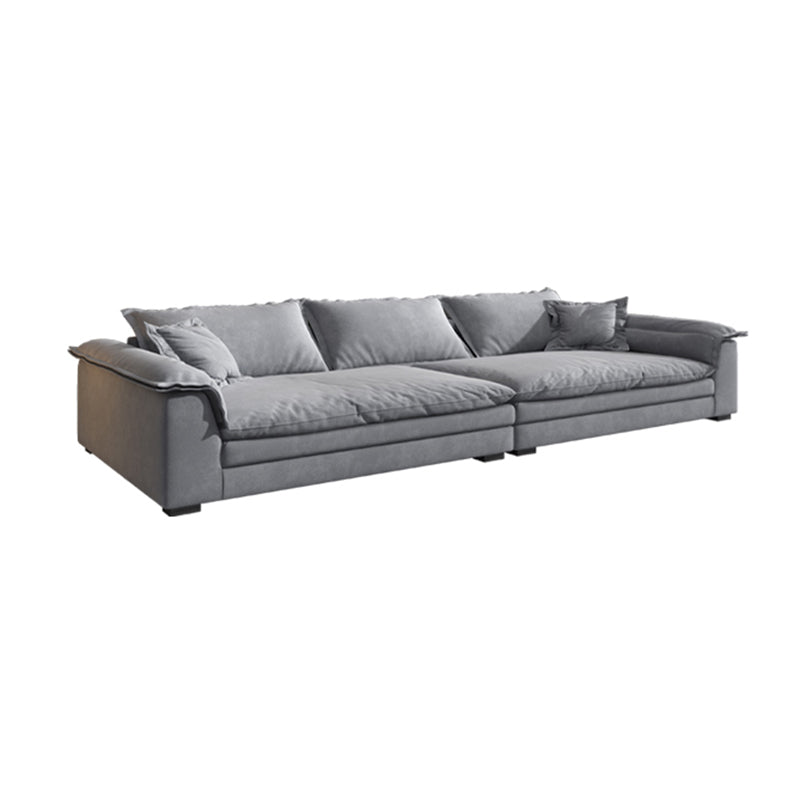 Modern Living Room Flared Arm Sofa with 3 Pillows Standard Seating