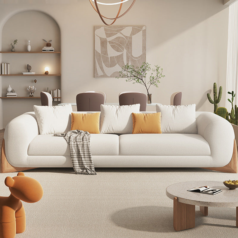 Contemporary Sofa Stationary Fabric Living Room Tuxedo Arm Seating
