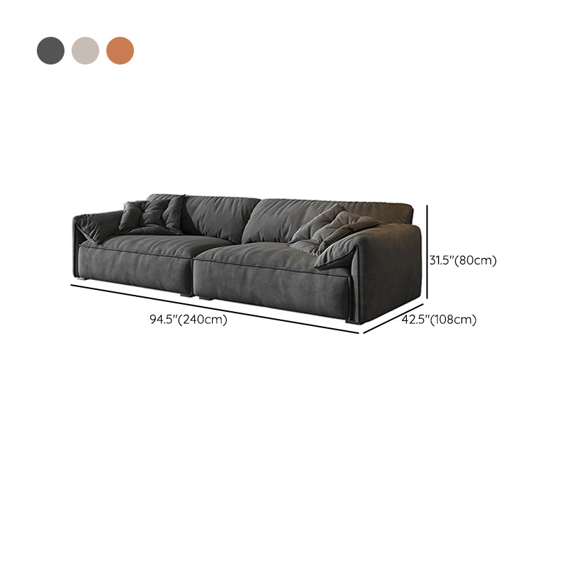 Cushions Pillow Top Arm Settee Living Room Fabric Contemporary Sofa