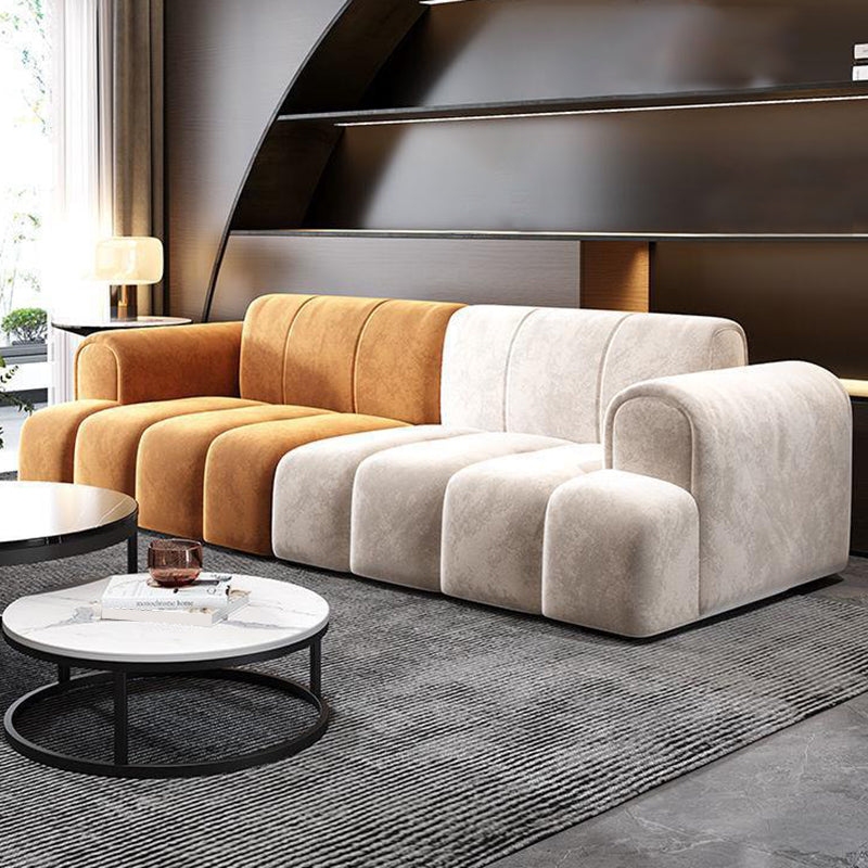 Contemporary Stationary Cushions Recessed Arm Living Room Settee