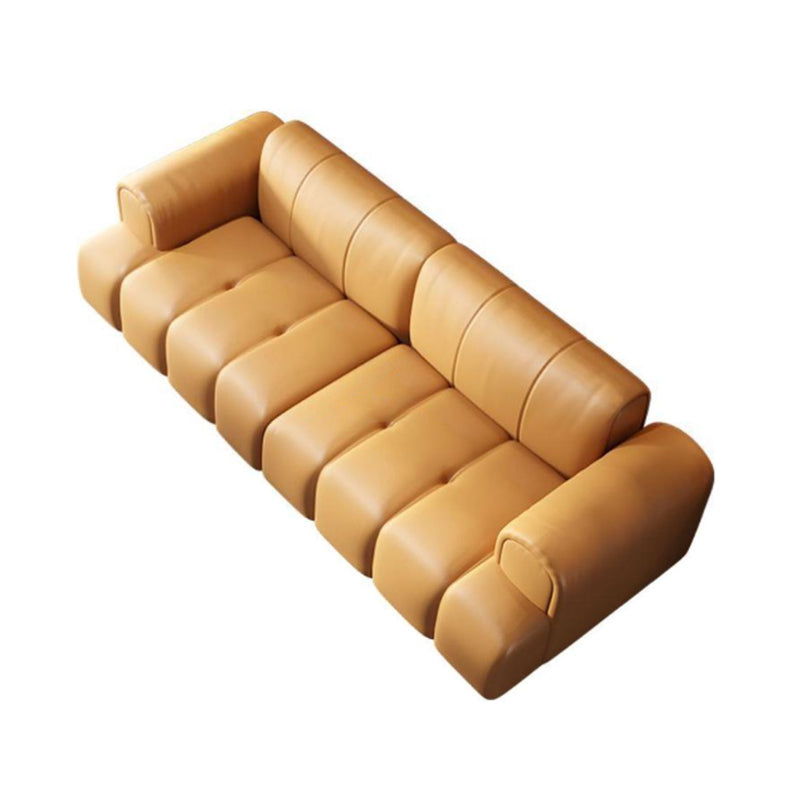 Contemporary Stationary Cushions Recessed Arm Living Room Settee