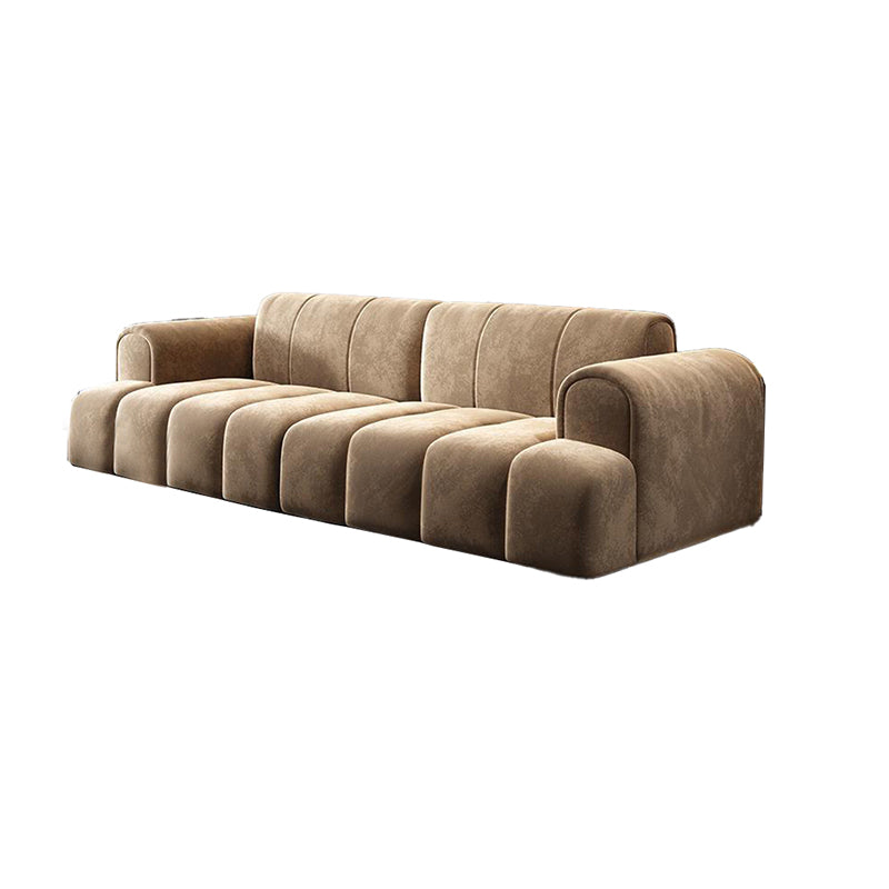 Contemporary Stationary Cushions Recessed Arm Living Room Settee