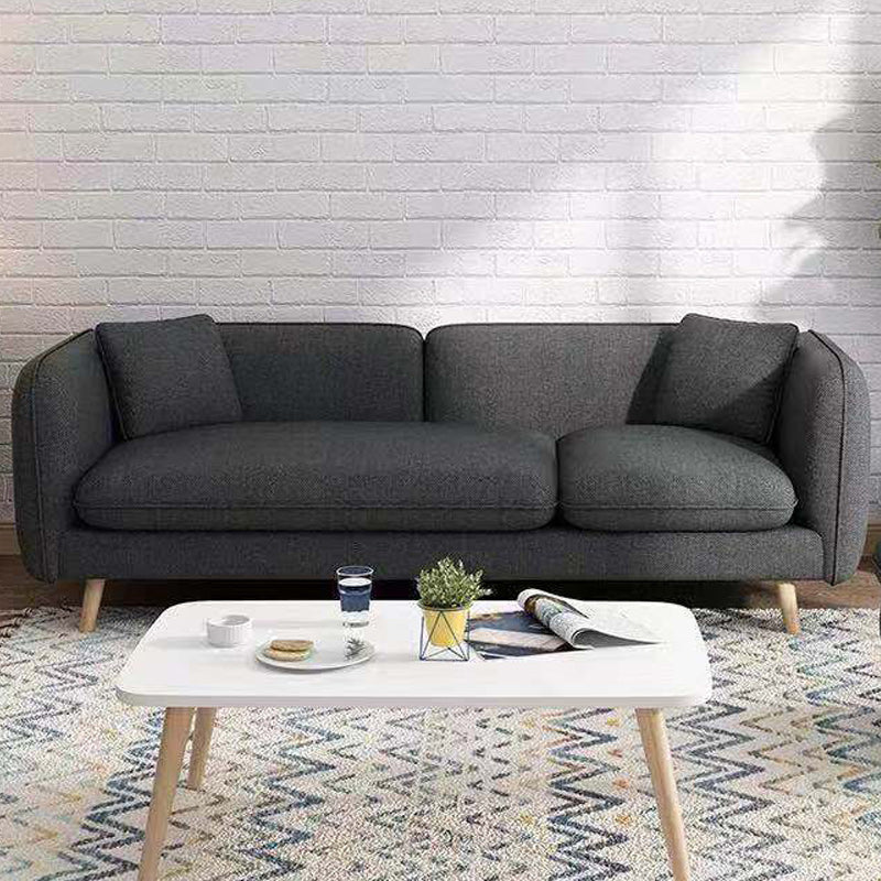 Sofa Contemporary Fabric 3 Seater Living Room Tuxedo Arm Seating