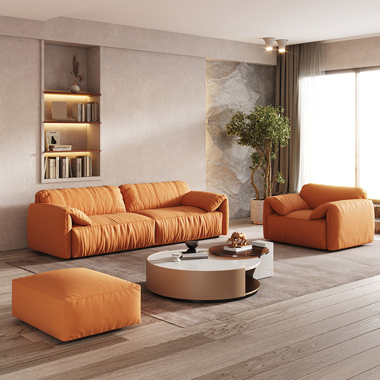 Contemporary Stationary Living Room Seating Pillow Top Arm Cushions Sofa