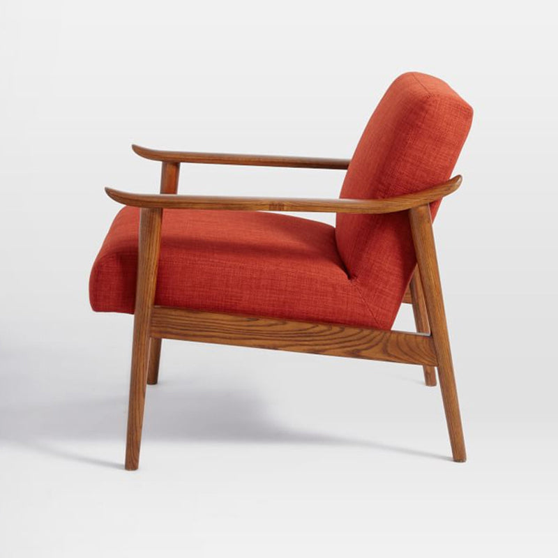 Arms Included Accent Arm Chair Solid Wood Frame Chair, 28.74" Wide