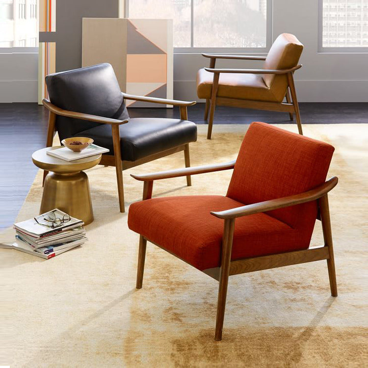 Arms Included Accent Arm Chair Solid Wood Frame Chair, 28.74" Wide