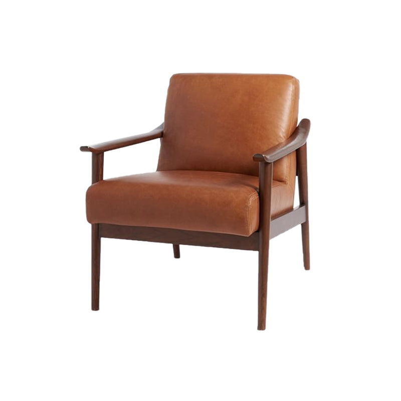 Arms Included Accent Arm Chair Solid Wood Frame Chair, 28.74" Wide