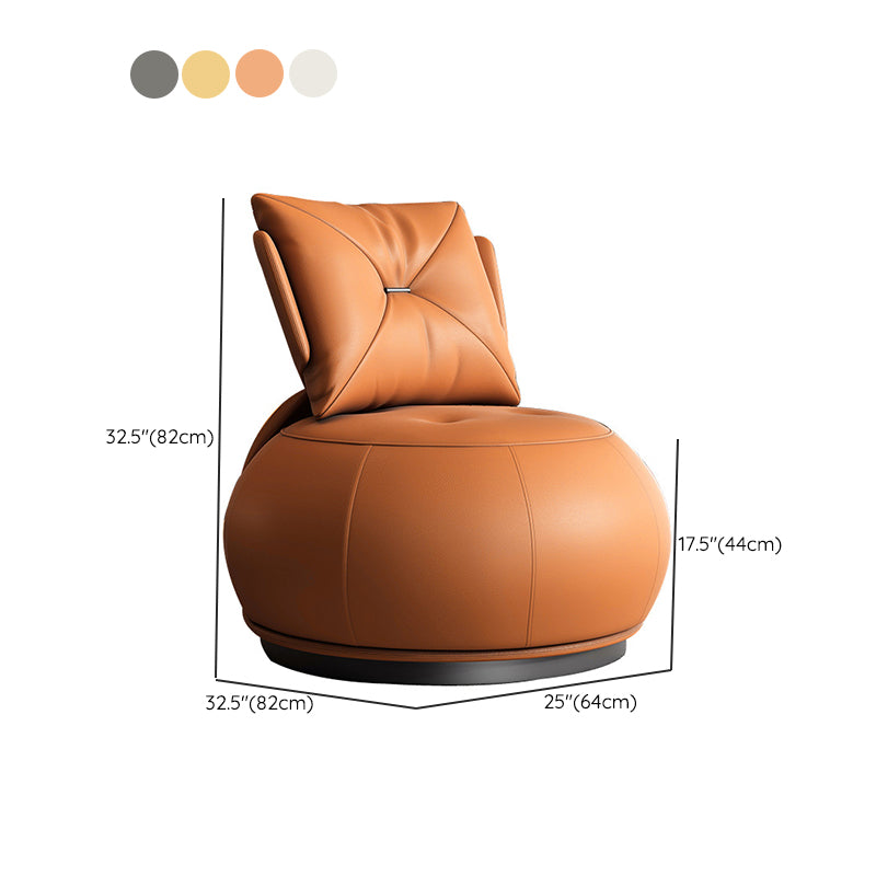 Faux Leather Parsons Chair Armless Chair with Pillow Back, 32.28" Wide