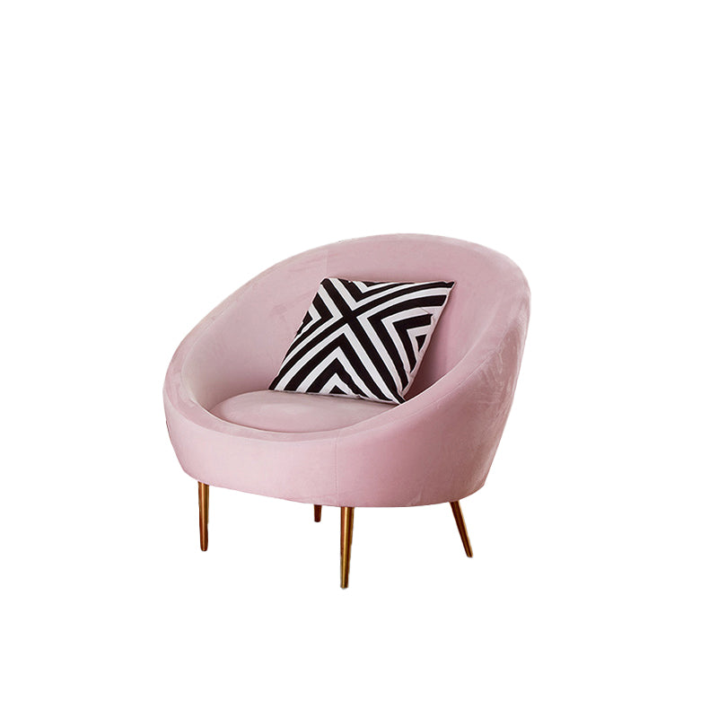 Basic Four Leg Balloon Chair Living Room Chair with Gold Tone Legs