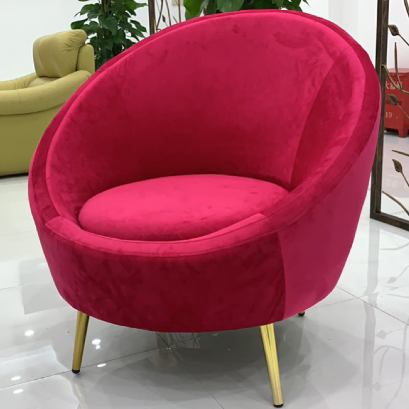 Basic Four Leg Balloon Chair Living Room Chair with Gold Tone Legs