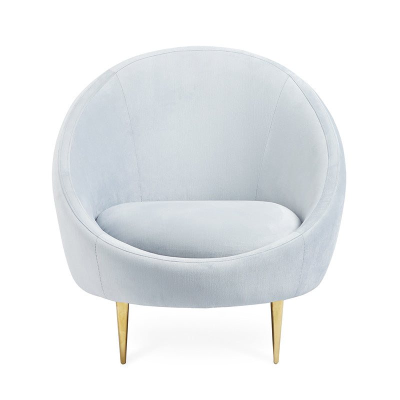 Basic Four Leg Balloon Chair Living Room Chair with Gold Tone Legs