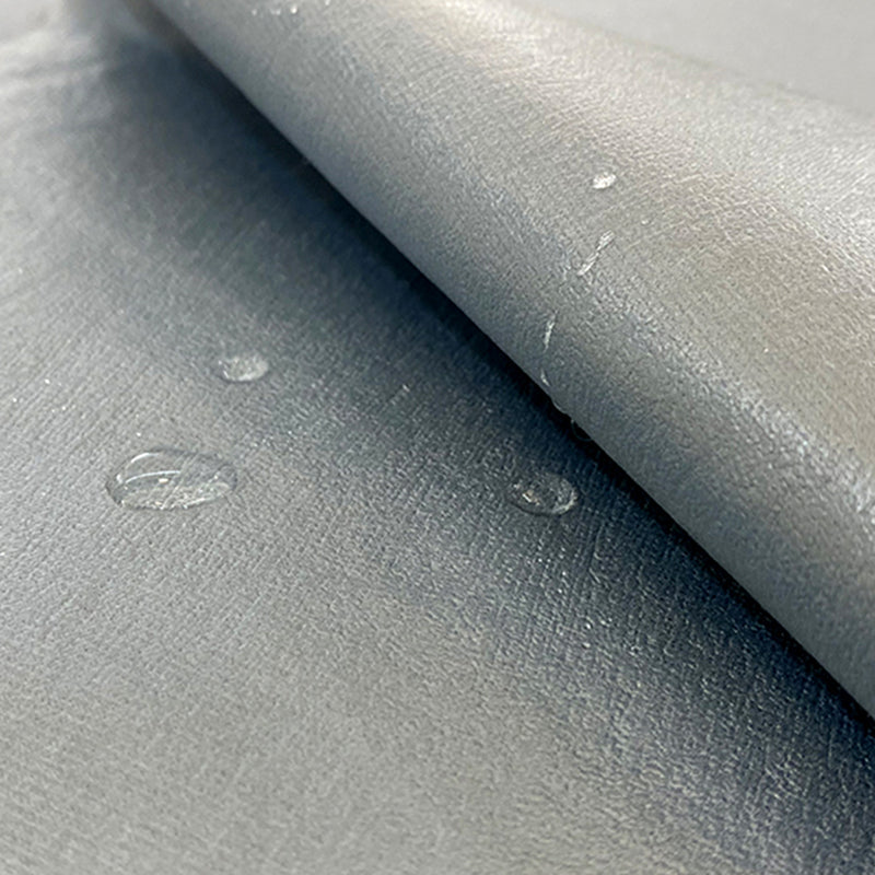 35"H Contemporary Sectional Sofa Leather Grey Stationary Sectionals