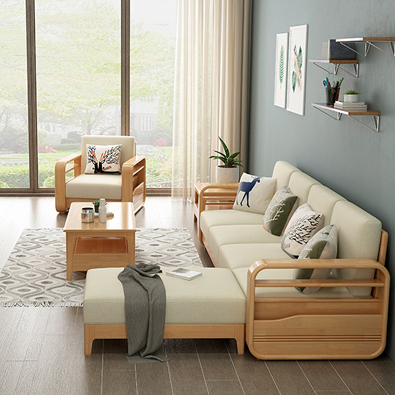 Contemporary Sectional Sofa Fabric Reversible Storage Sectionals