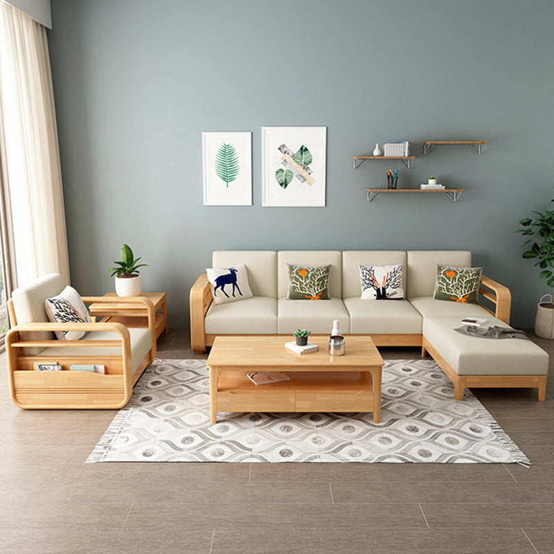 Contemporary Sectional Sofa Fabric Reversible Storage Sectionals