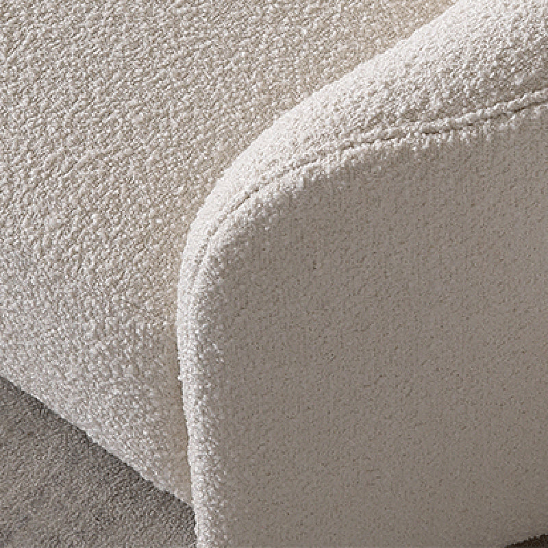 Beige Fabric Sectional Sofa Sloped Arm Sectional with Pillows