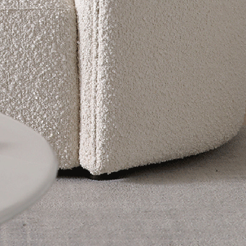 Beige Fabric Sectional Sofa Sloped Arm Sectional with Pillows