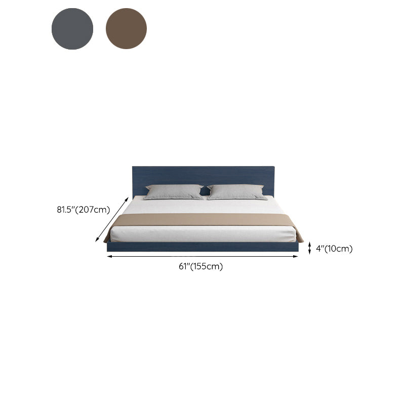 Solid Wood Platform Bed Mid-Century Modern Platform Bed Frame Mattress Included