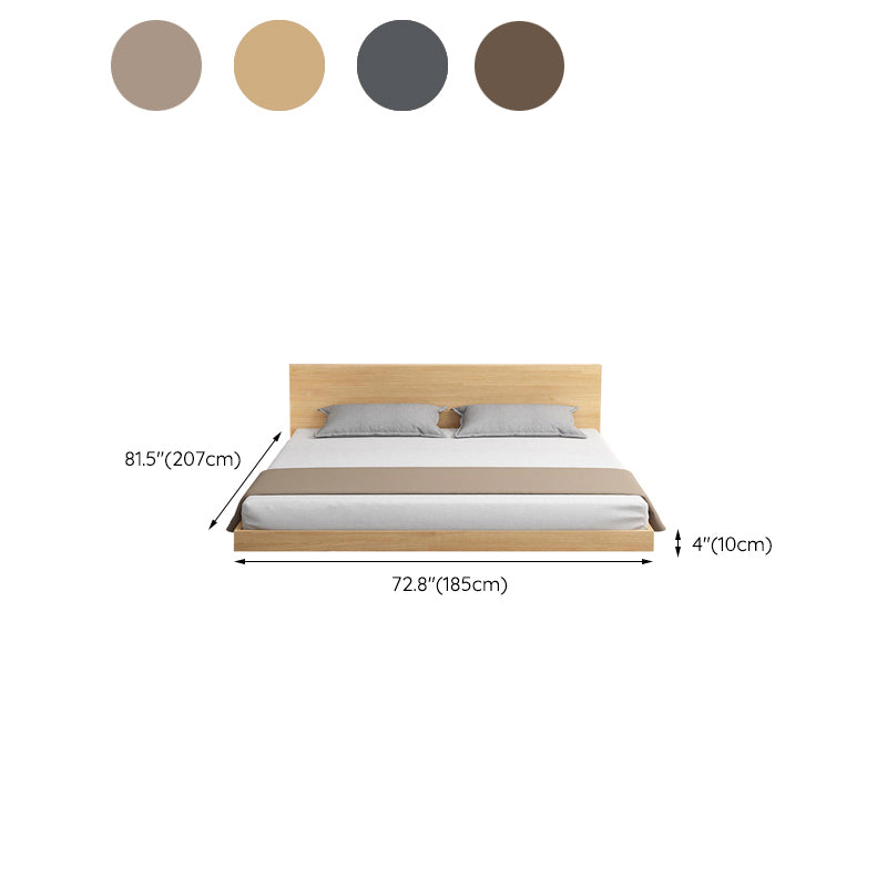 Solid Wood Platform Bed Mid-Century Modern Platform Bed Frame Mattress Included