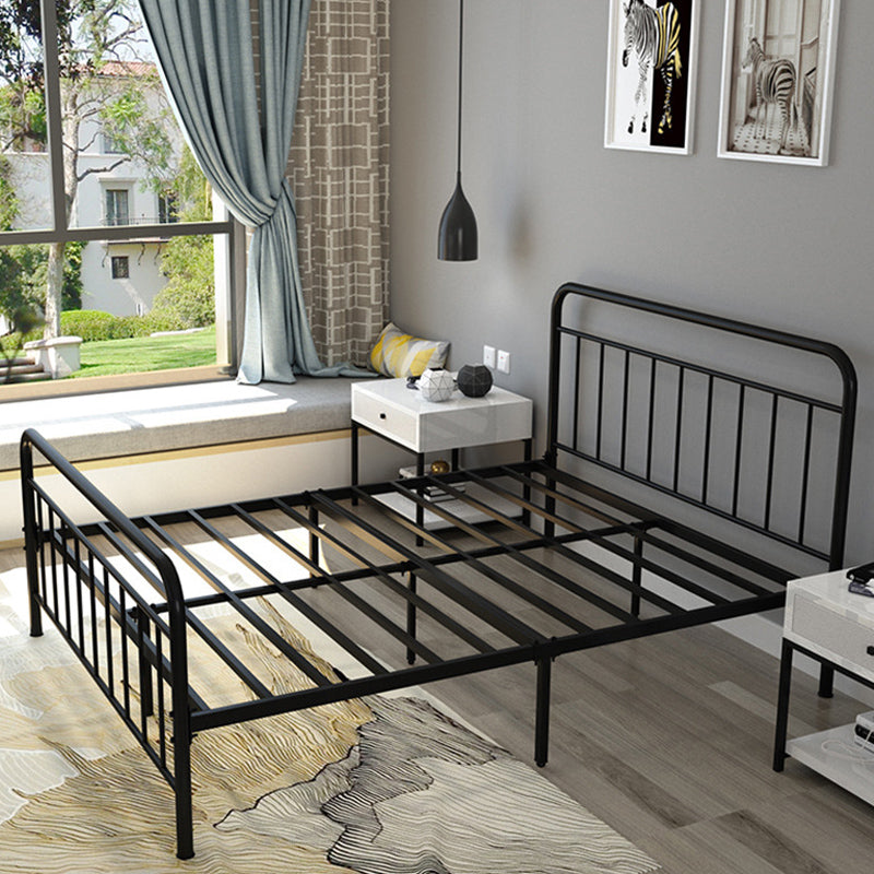 Metal Slat Bed Solid Color Open-Frame Bed With Custom Gold Legs