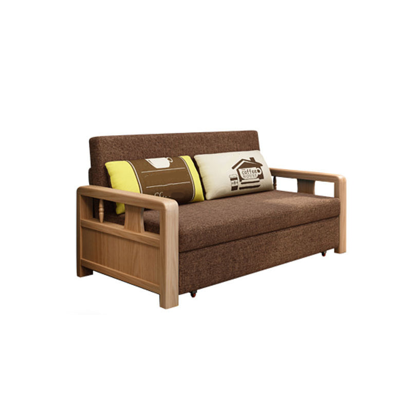 Linen Sleeper Sofa 31.49" Wide Scandinavian Sofa Bed with Upholstered