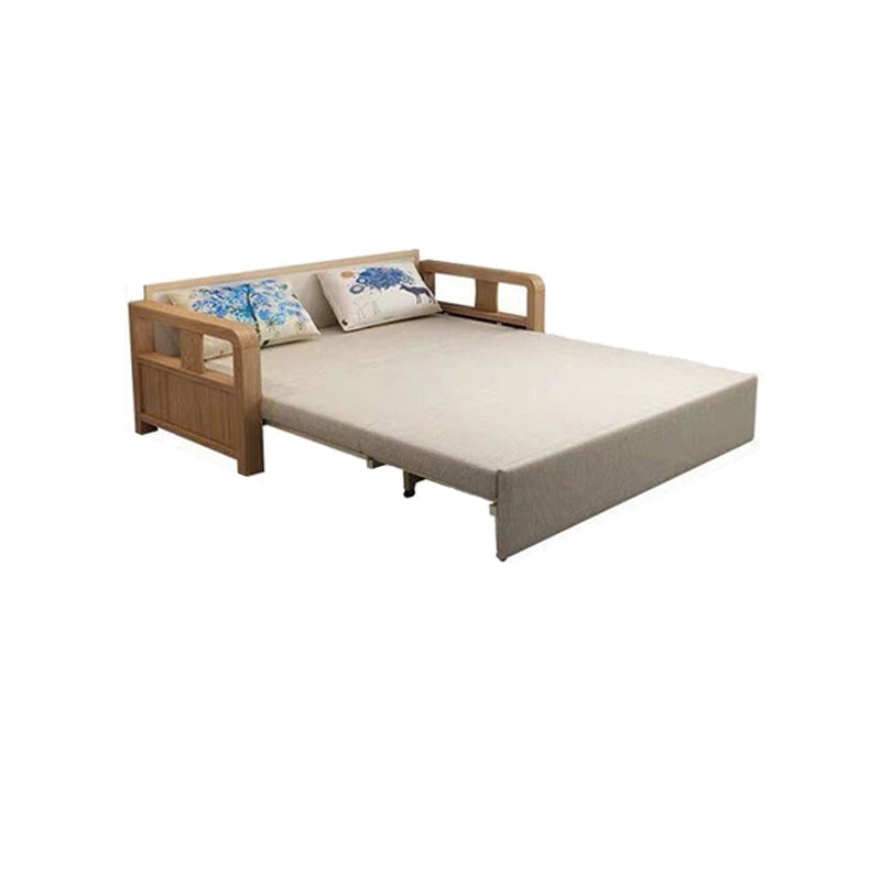 Linen Sleeper Sofa 31.49" Wide Scandinavian Sofa Bed with Upholstered