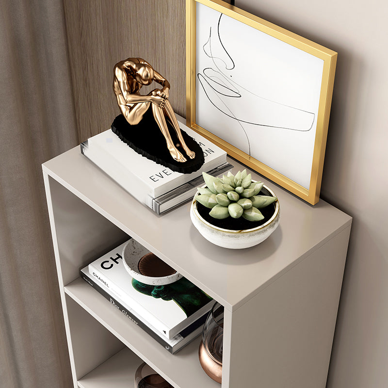 Contemporary Shelf Bookcase Wood Bookshelf with Drawer for Living Room