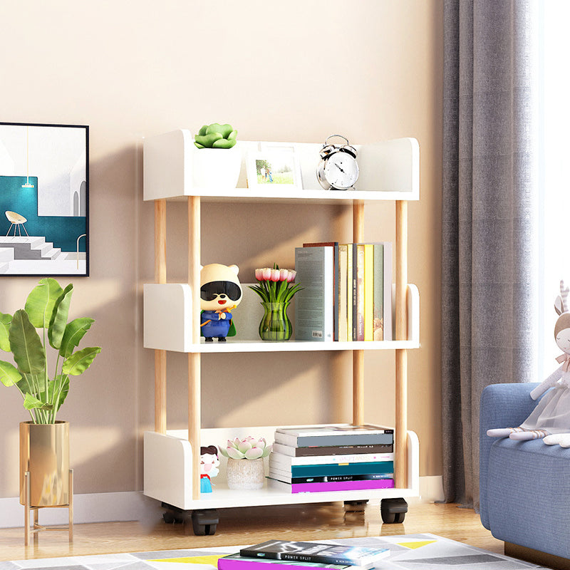 Contemporary Standard Shelf Bookcase Engineered Wood Vertical Bookcase