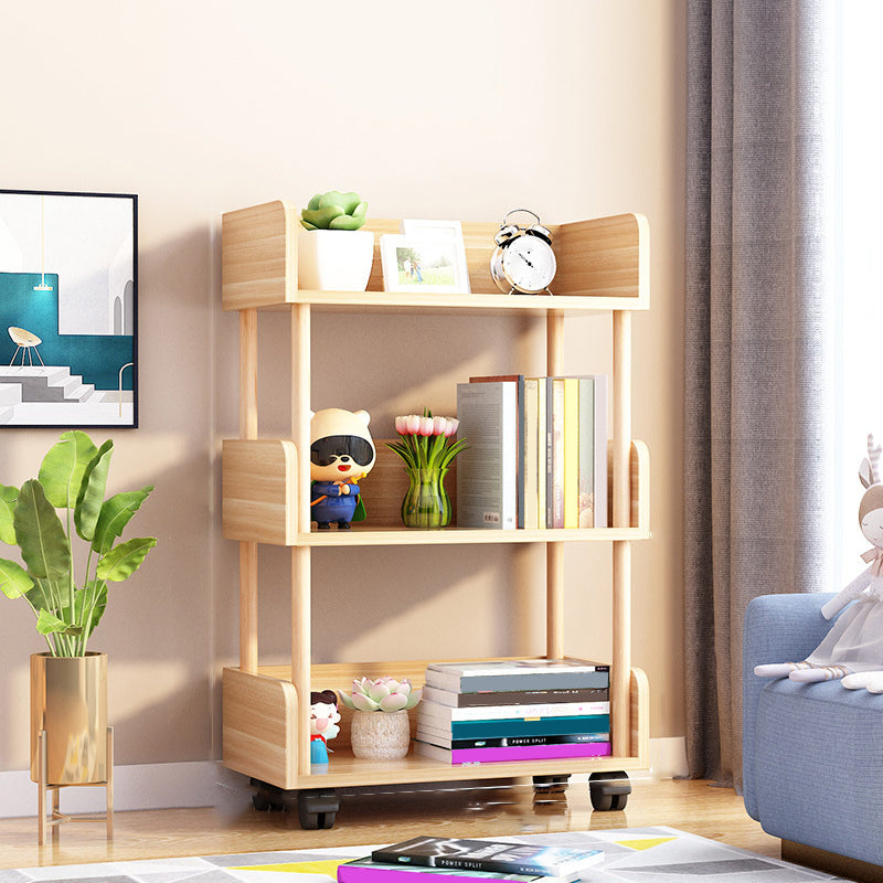 Contemporary Standard Shelf Bookcase Engineered Wood Vertical Bookcase