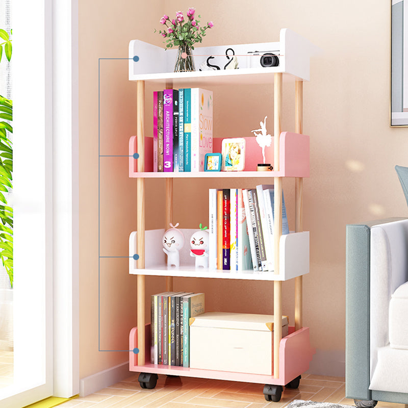 Contemporary Standard Shelf Bookcase Engineered Wood Vertical Bookcase