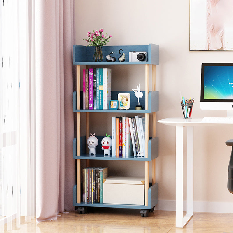 Contemporary Standard Shelf Bookcase Engineered Wood Vertical Bookcase