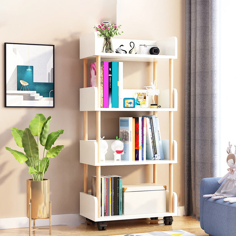 Contemporary Standard Shelf Bookcase Engineered Wood Vertical Bookcase