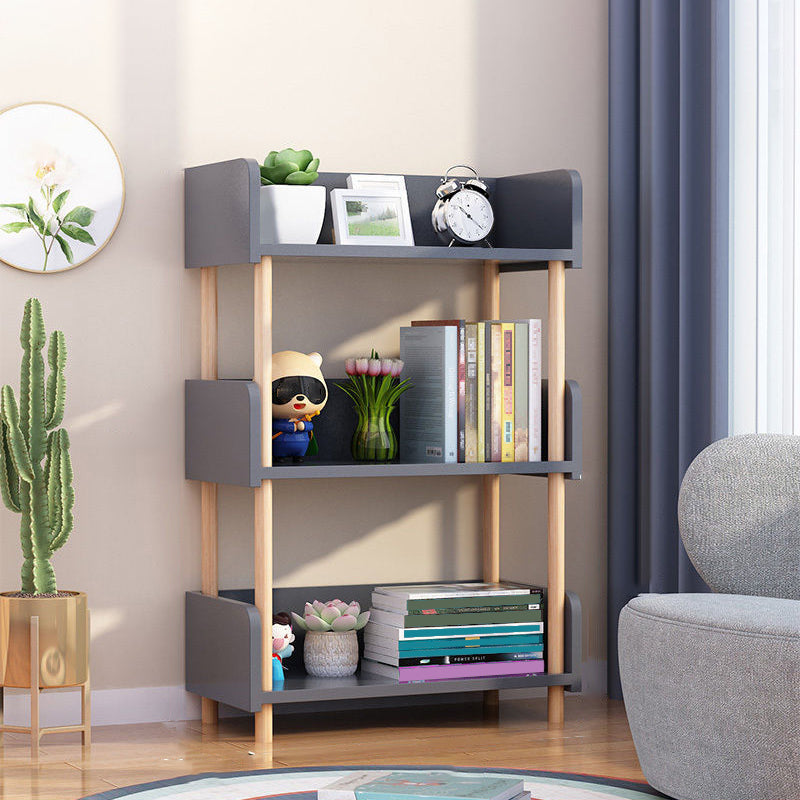 Modern Etagere Shelf Bookcase Engineered Wood Open Bookcase for Study Room
