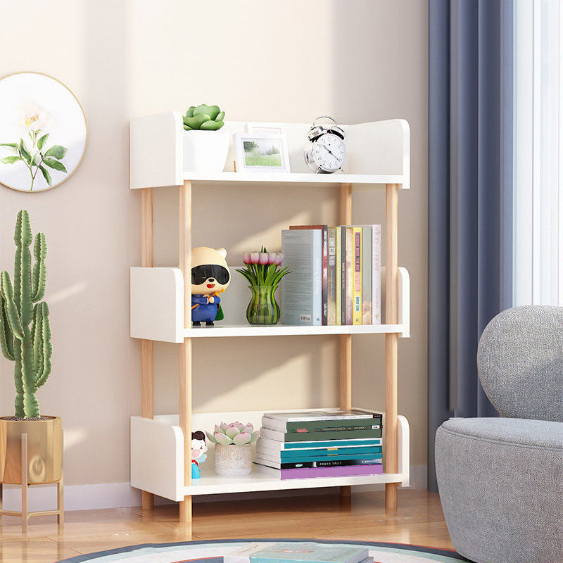 Modern Etagere Shelf Bookcase Engineered Wood Open Bookcase for Study Room