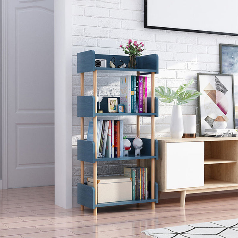 Modern Etagere Shelf Bookcase Engineered Wood Open Bookcase for Study Room