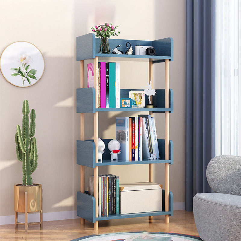 Modern Etagere Shelf Bookcase Engineered Wood Open Bookcase for Study Room