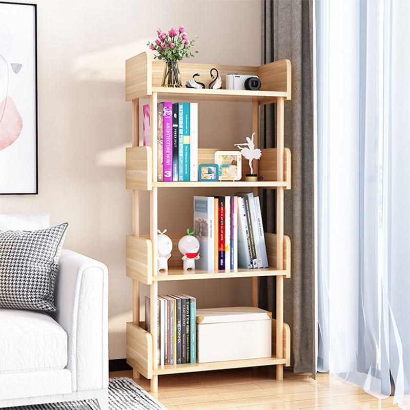 Modern Etagere Shelf Bookcase Engineered Wood Open Bookcase for Study Room