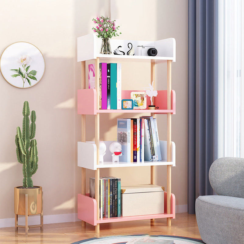 Modern Etagere Shelf Bookcase Engineered Wood Open Bookcase for Study Room