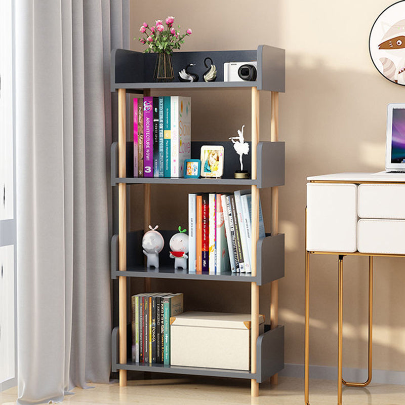 Modern Etagere Shelf Bookcase Engineered Wood Open Bookcase for Study Room