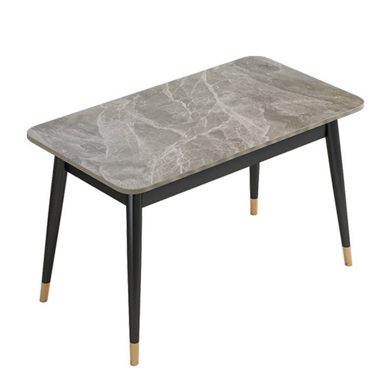 Rectangle 4 Legs Dining Table Modern Stone Table for Kitchen