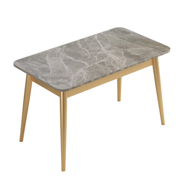 Rectangle 4 Legs Dining Table Modern Stone Table for Kitchen