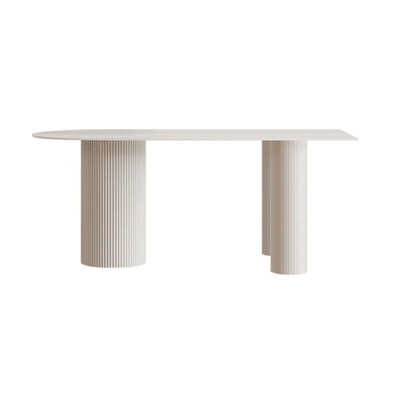 Modern 3 Legs Dining Table White Stone Table for Dining Room
