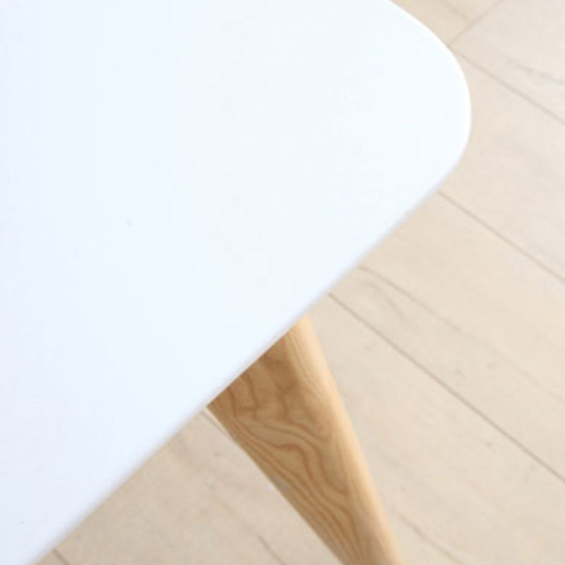 Rectangle 4 Legs Dining Table Modern Ash Wood Base Table for Kitchen