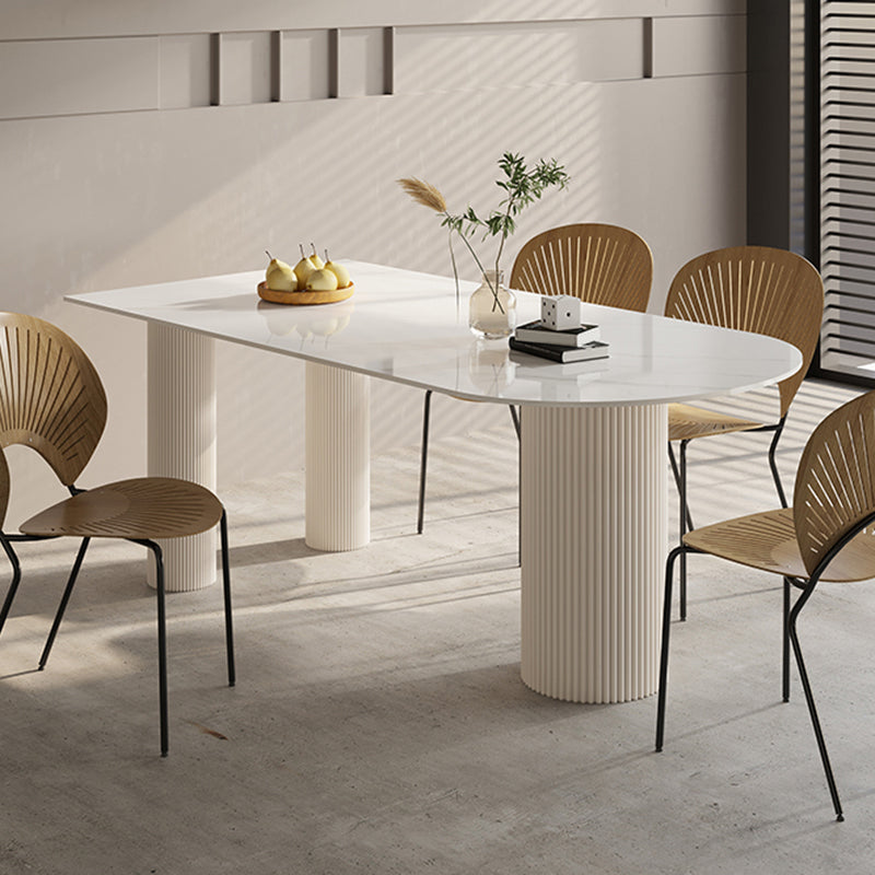 Modern Irregular Shape Table Sintered Stone Top Table with 3 Legs