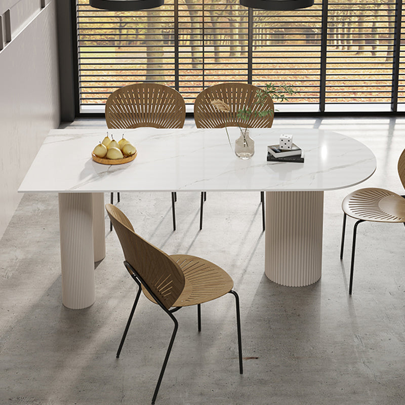Modern Irregular Shape Table Sintered Stone Top Table with 3 Legs