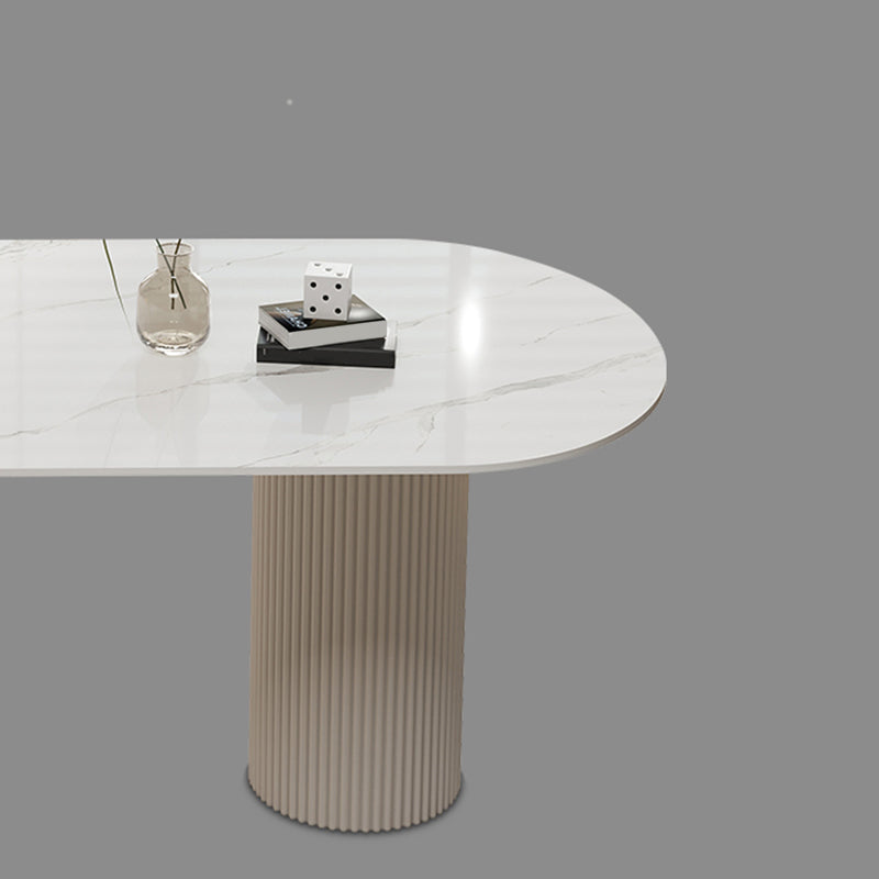 Modern Irregular Shape Table Sintered Stone Top Table with 3 Legs