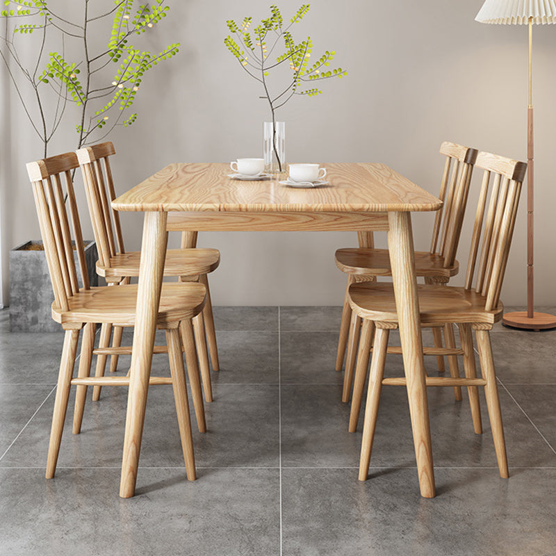 Glam Style Table Wooden Rectangle Table with 4 Legs for Home Use