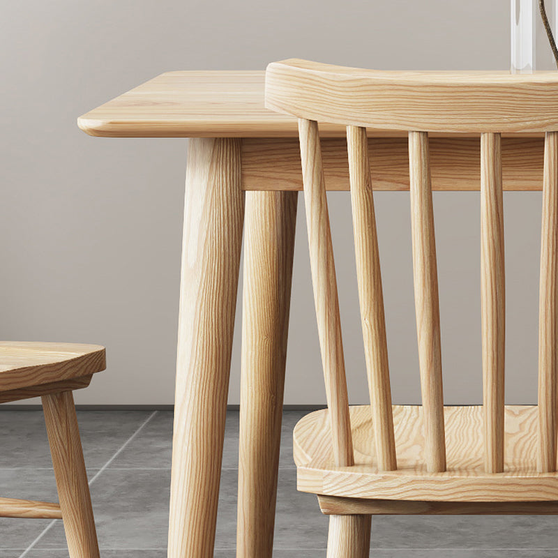 Glam Style Table Wooden Rectangle Table with 4 Legs for Home Use