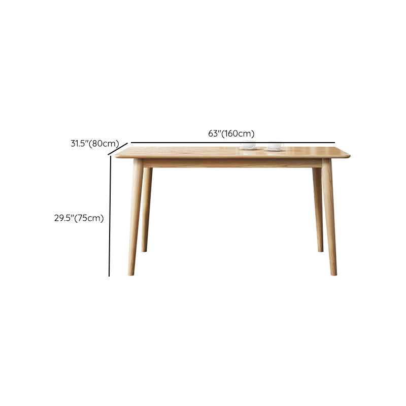 Glam Style Table Wooden Rectangle Table with 4 Legs for Home Use